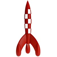 Moulinsart Figura de Colección Cohete Lunar PVC-ABS- Rojo y Blanco- 17 cm